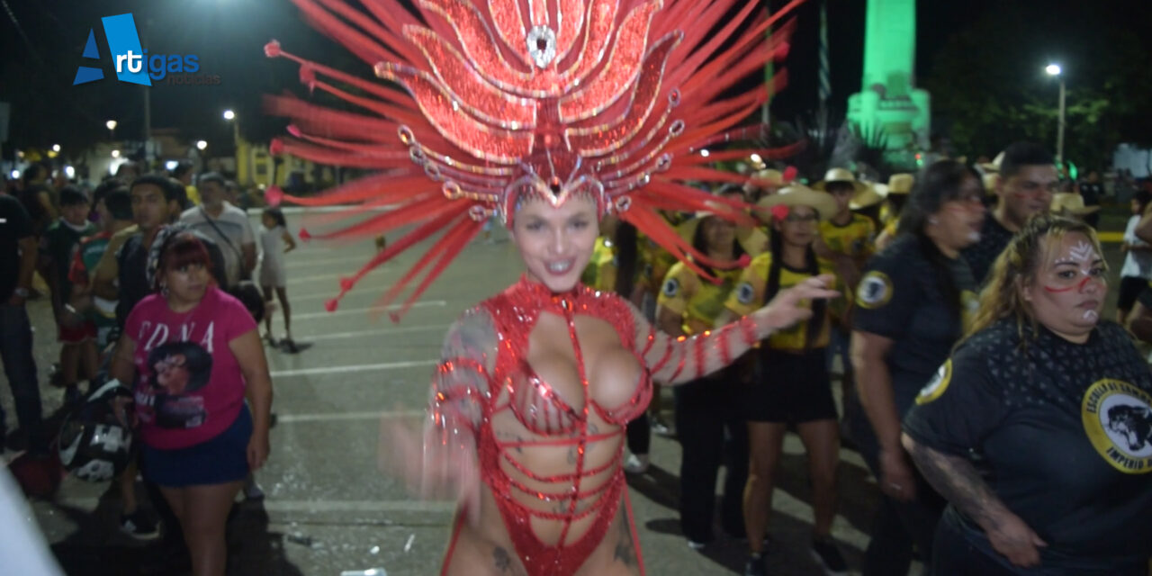ARTIGAS VIBRÓ CON MUCHO PÚBLICO EN EL MINI DESFILE DE CARA AL CARNAVAL 2026