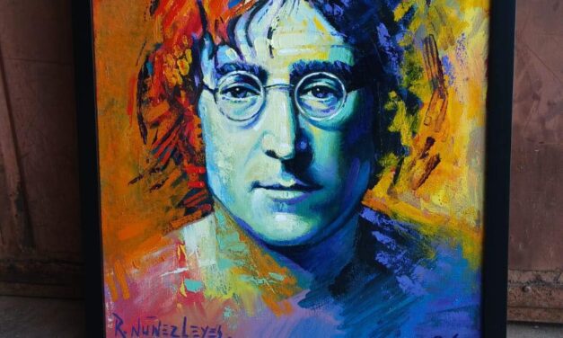EL ARTISTA RICHARD NÚÑEZ LEYES PINTÓ SU PRIMERA OBRA DEL 2026 JOHN LENNON, EN UN MAGNÍFICO ÓLEO SOBRE TELA