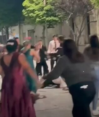 ESCÁNDALO EN FIESTA DE 15: BATALLA CAMPAL A SOLO UNA CUADRA DE JEFATURA