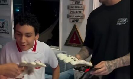 EL GOLERO ARTIGUENSE GASTÓN GURUCEAGA VIVIÓ UN MOMENTO DE MUCHA EMOCIÓN CON UN JOVEN BRASILEÑO